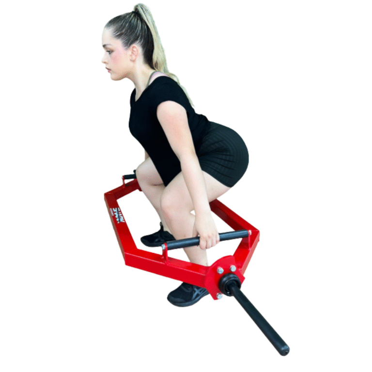 Empuñaduras ergonómicas de acero y soldaduras industriales de la Barra Hexagonal Innove, con recubrimiento electrostático de alta resistencia.