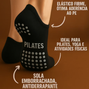 Detalle del ajuste y material elástico de las medias para Pilates Innove.