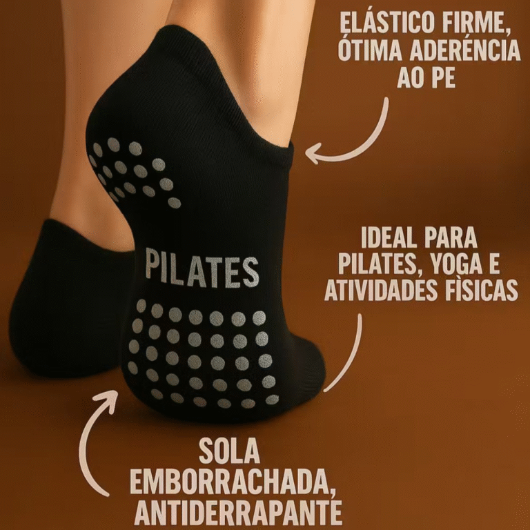 Detalle del ajuste y material elástico de las medias para Pilates Innove.