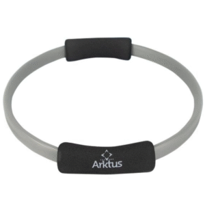 Anillo Flex Arktus círculo mágico para Pilates color negro y gris.
