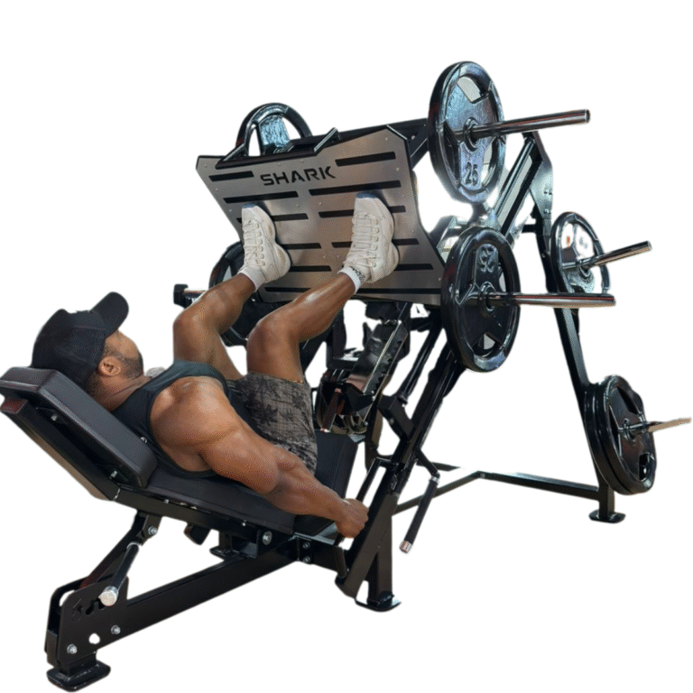 Leg Press 45° Innove profesional de fabricación nacional, estructura de acero reforzado y tapizado ergonómico, ideal para entrenamiento de piernas y glúteos.