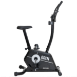 Bicicleta ergométrica Odin Fit Magnética Century vertical plegable color negro.