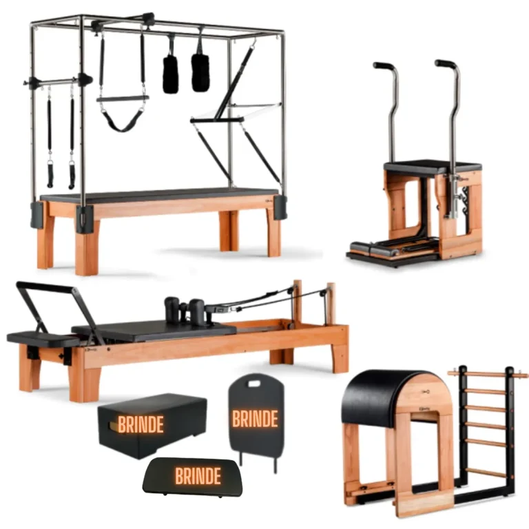 Kit completo de estudio de Pilates Kauffer disponible en Paraguay con equipos profesionales.