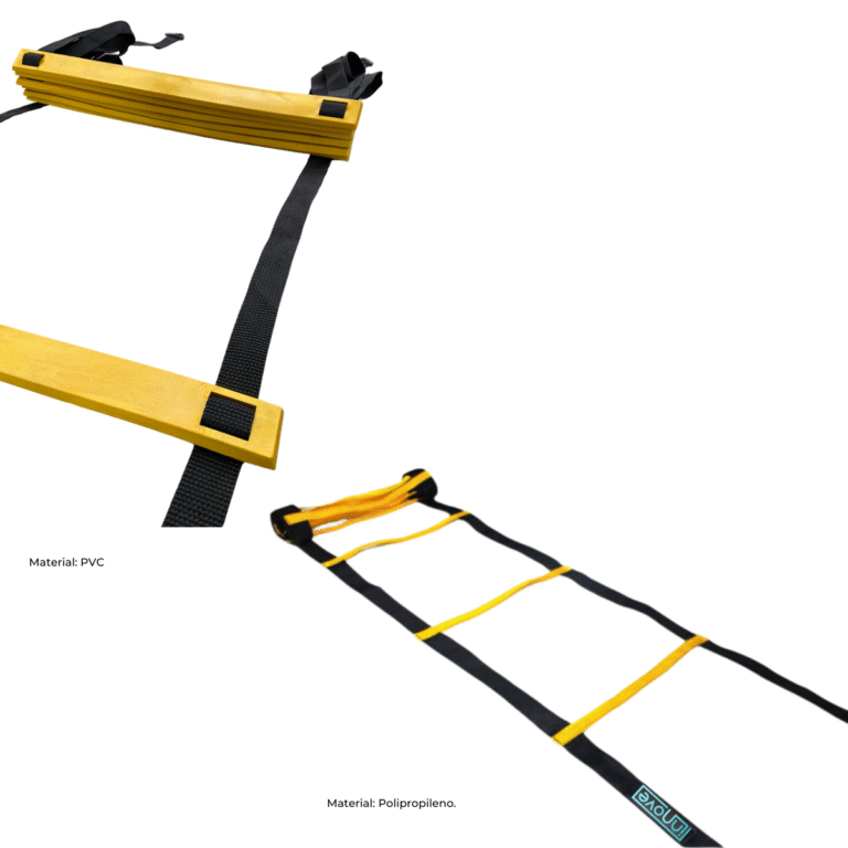 Escalera de Agilidad Innove Pilates de 10 peldaños y 4,5 metros de longitud, fabricada en nylon reforzado para entrenamiento funcional y deportivo.