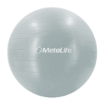 Bola de Pilates 65 cm gris MetaLife con tecnología antiestallido para ejercicios de Pilates, yoga y fisioterapia.