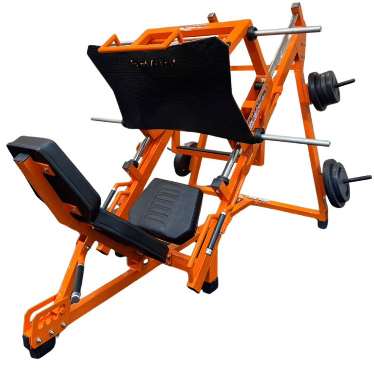 Leg Press 45° Innove profesional de fabricación nacional, estructura de acero reforzado y tapizado ergonómico, ideal para entrenamiento de piernas y glúteos.
