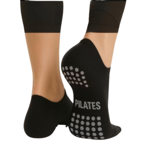 Medias antideslizantes negras Innove Pilates con suela de goma para entrenamiento