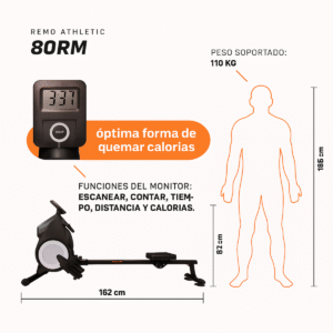 Remo Athletic 80RM en gimnasio doméstico.