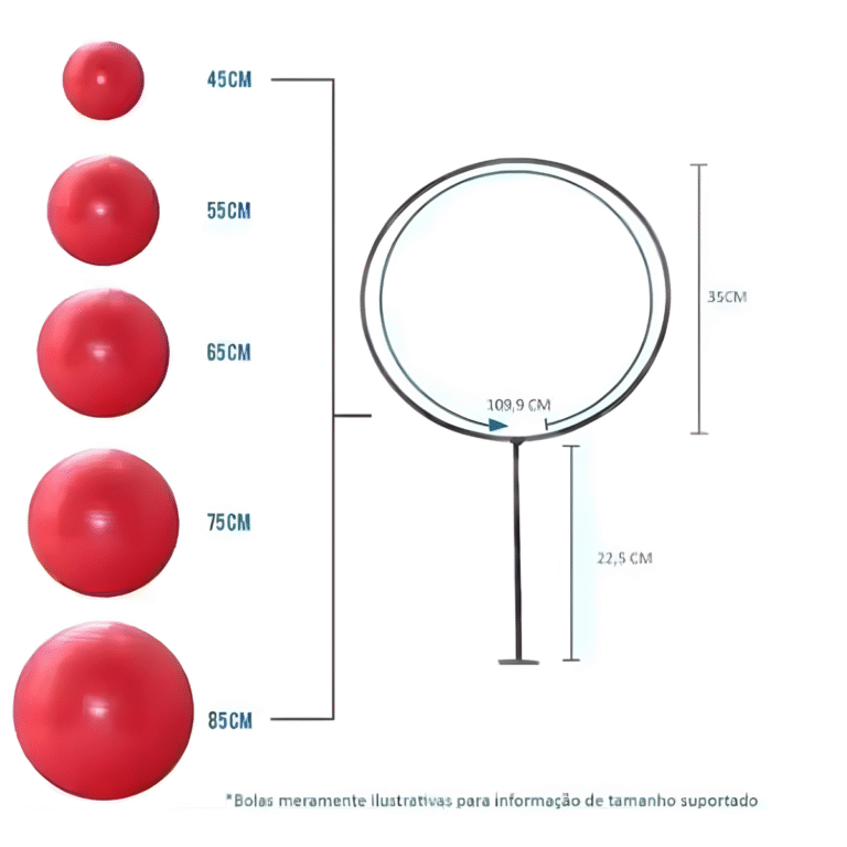 Soporte de Bolas Innove Pilates Paraguay – estructura metálica profesional para pelotas de Pilates