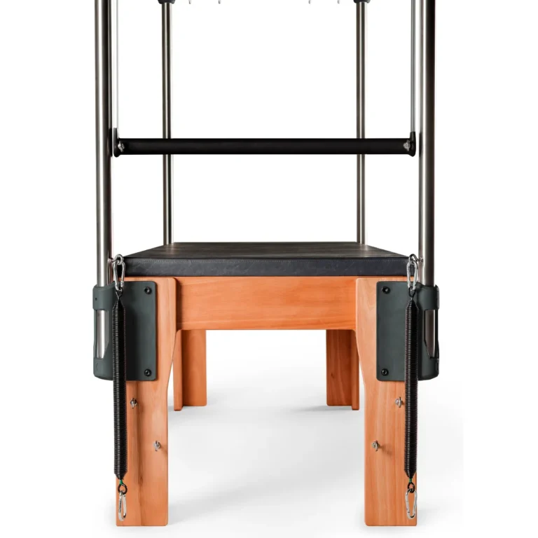 Cadillac Kauffer de alta resistencia para estudios de Pilates, con trapecio estofado y molas premium.