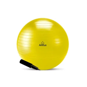 Pelota Suiza con Bomba Anti-Burst 45 cm Amarilla – Arktus