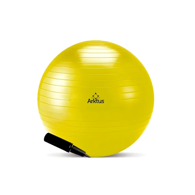 Pelota Suiza con Bomba Anti-Burst 45 cm Amarilla – Arktus