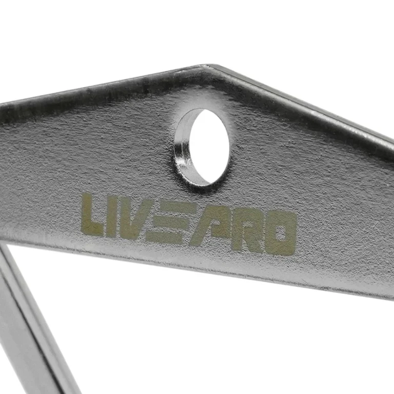Agarre de Tríceps Cromado Liveup LP8192G – Producción Brasileña de Calidad Superior Barra de Tríceps Profesional en Acero Macizo Cromado para Polea y Crossover