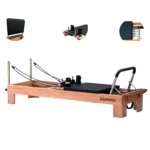 reformer de Pilates profesional de madera con accesorios para estudio y clínica
