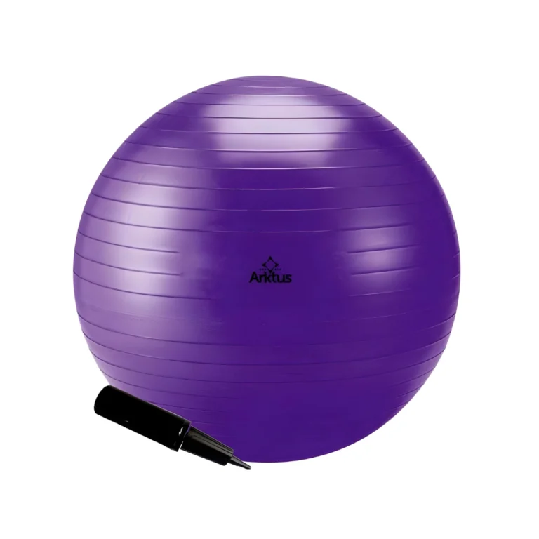 Pelota Suiza con Bomba Anti-burst 65 cm Morada – Arktus