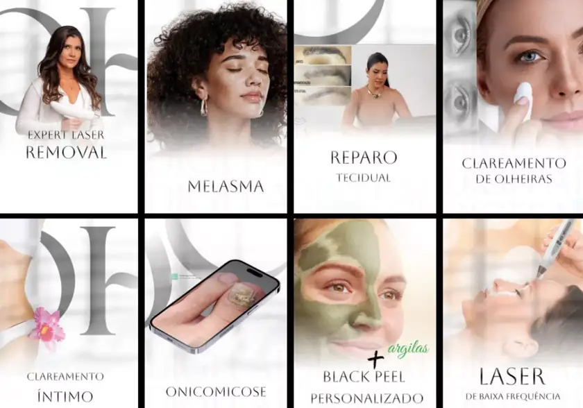 Cursos de la plataforma: remoción, melasma, ojeras, aclaramiento íntimo, onicomicosis, Black Peel